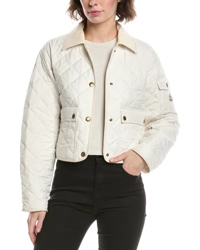Moncler Diamond Quilted Jacket In White