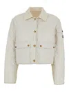 Moncler Cropped Quilted Coat In Multicolor