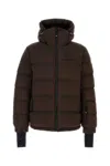 Moncler Chocolate Nylon Isorno Down Jacket In Brown