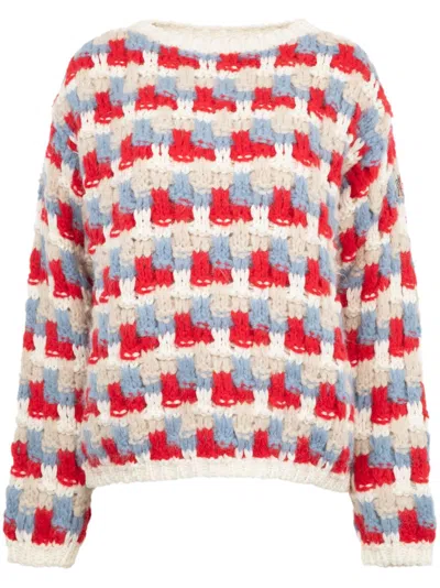 Moncler Chunky-knit Jumper In 红色