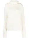 Moncler Chunky-knit Roll-neck Jumper In White