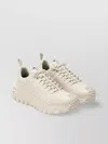 Moncler Chunky Sole Sneakers With Textured Outsole In White