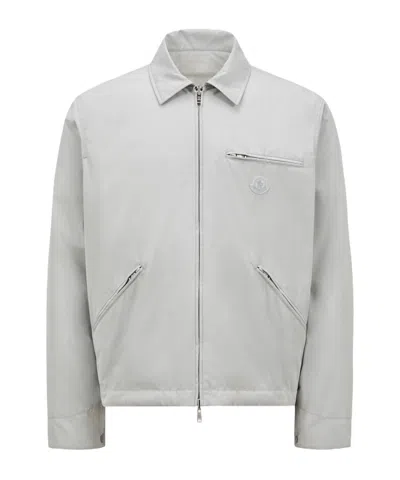 Moncler Doudoune-chemise Réversible Cidone In Gris