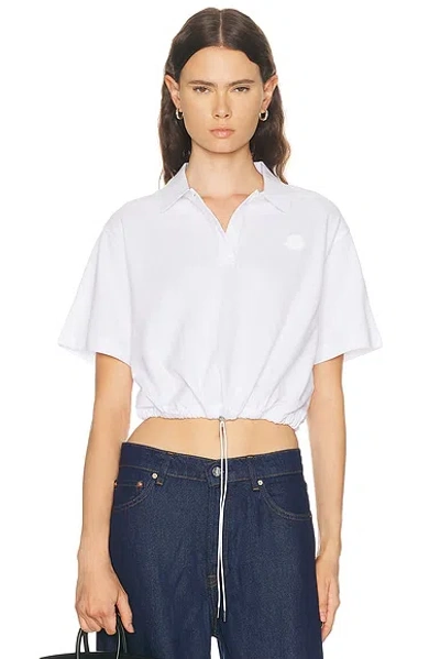 Moncler Cinched Polo Top In White