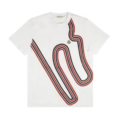 Pre-owned Moncler Circuit Print Short-sleeve T-shirt 'white/red'