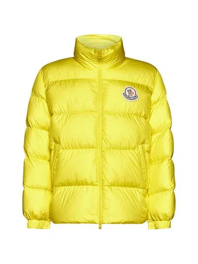 Moncler Coats In Yellow