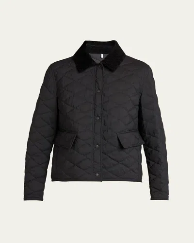 Moncler Citno Quilted Down Jacket In Black