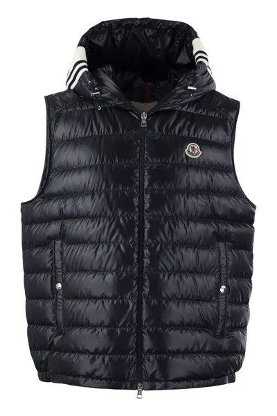 Moncler Clai - Down Filled Gilet In Night Blue