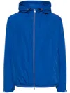 Moncler Zip-fastening Hooded Jacket In Blue