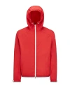Moncler Clapier Zip Hooded Jacket In Red