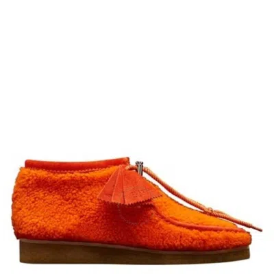 Moncler Wallabee Shearling Shoes Orange Size 44