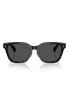 Moncler Claro 54mm Polarized Square Sunglasses In Black/dark Grey
