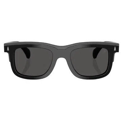 Moncler Claro Dark Grey Square Unisex Sunglasses Me6004 300187 51 In Black