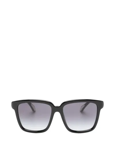 Moncler Clasico Square-frame Gradient-lens Sunglasses In Black