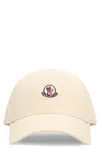 Moncler Structured Cotton Baseball Cap With Adjustable Fit In White