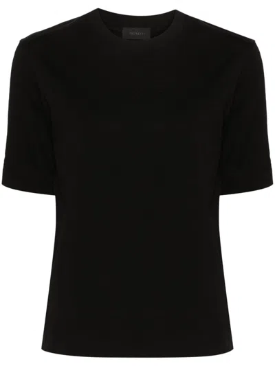 Moncler Classic Black Cotton T-shirt For Women