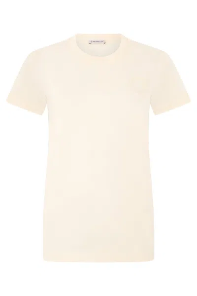 Moncler Classic Cotton T-shirt - Short Sleeve In White