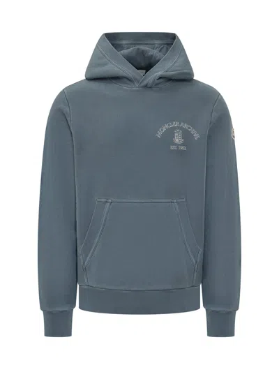 Moncler Classic Hoodie Sweatshirt In Blu