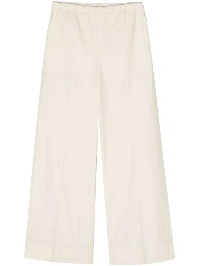 Moncler Classic Regular Fit Poplin Pants In White