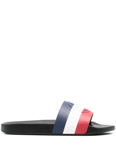 Moncler Classic Rubber Slide Sandals For Men In Multi
