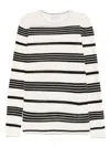Moncler Classic Striped Maglie Sweater With Round Neckline In White