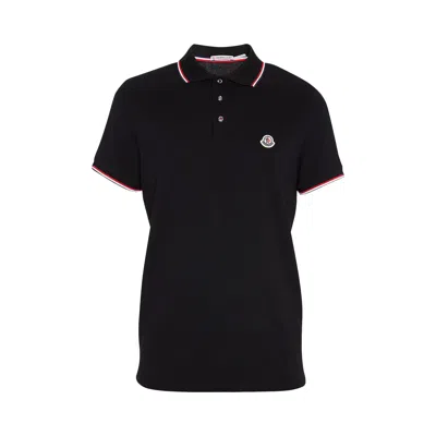 Pre-owned Moncler Classic Tipped Polo Shirt 'black' | Men's Size Xxl