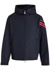 Moncler Stripe-detail Zipped Cardigan In Navy