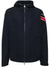 Moncler Stripe-detail Zipped Cardigan In 蓝色