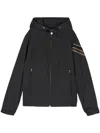 Moncler Claut Hooded Windbreaker Black In Black