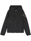Moncler Claut Hooded Windbreaker Black In Black