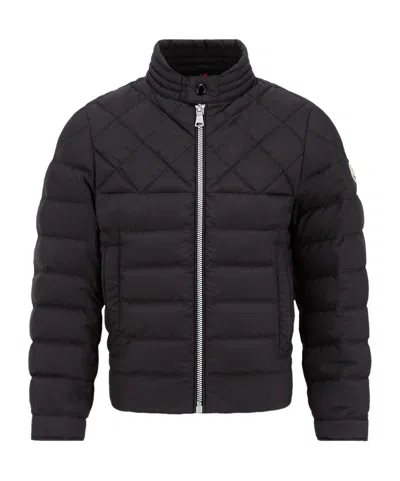 Moncler Cleanthe Logo Down Jacket In Black