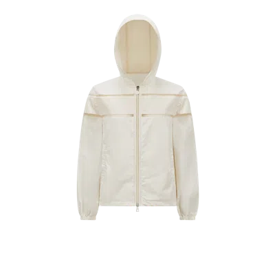 MONCLER CLISSON EMBROIDERED HOODED JACKET, WOMEN, WHITE, SIZE: 2