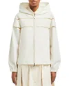 Moncler Clisson Hooded Jacket With Openwork-inserts In White