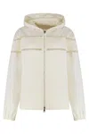 Moncler Clisson Technical Fabric Hooded Jacket In White