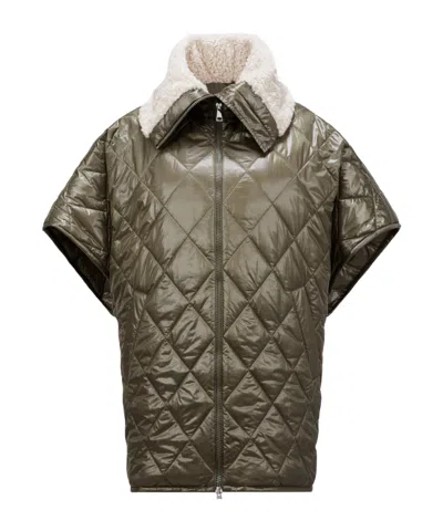 Moncler Cloak Down Jacket In Green