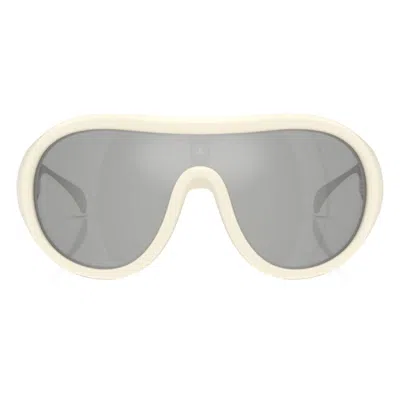 Moncler Cloche Clear Mirror Silver Pilot Unisex Sunglasses Me8004 50028v 35 In Neutral