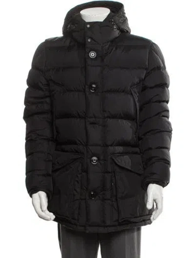 Pre-owned Moncler Cluny Puffer Coat In Black