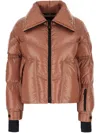 Moncler Puffer Design High Collar Down Jacket In Pink