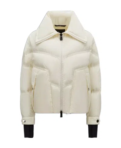 Moncler Cluses Zip-up Puffer Jacket In Nude