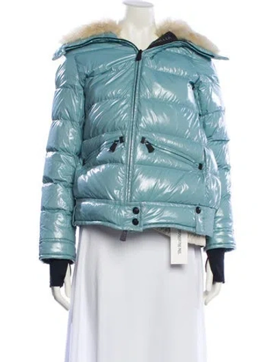 Pre-owned Moncler Coat In Blue