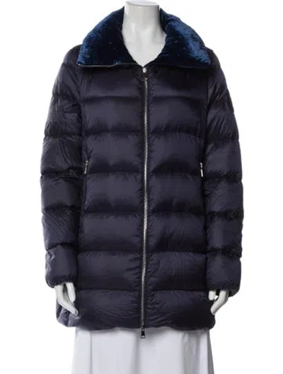 Pre-owned Moncler Coat In Blue