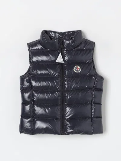 Moncler Coat  Kids Color Blue In Navy