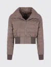 Moncler Grey Quilted Jacket In Brown