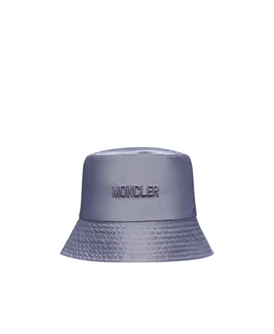 Moncler Coated Nylon Bucket Hat In Purple