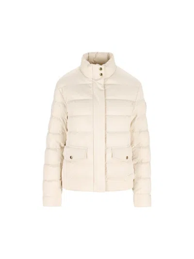Moncler Bessettes Short Down Jacket In Neutral