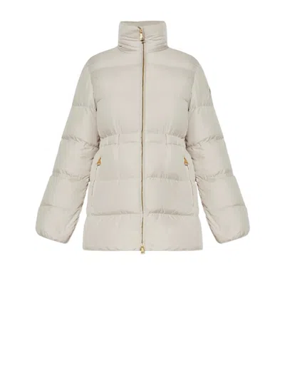 Moncler Womens Natural Brossette Quilted Shell-down Jacket In White