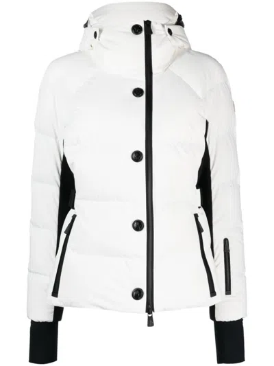 Moncler Grenoble Guyane Hooded Ski Jacket In Beige