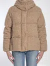 Moncler Paranas Short Down Jacket In Beige