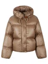 Moncler Borey Quilted Shell Jacket In Brown