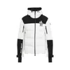 Moncler Colour-block Hooded Puffer Jacker In White